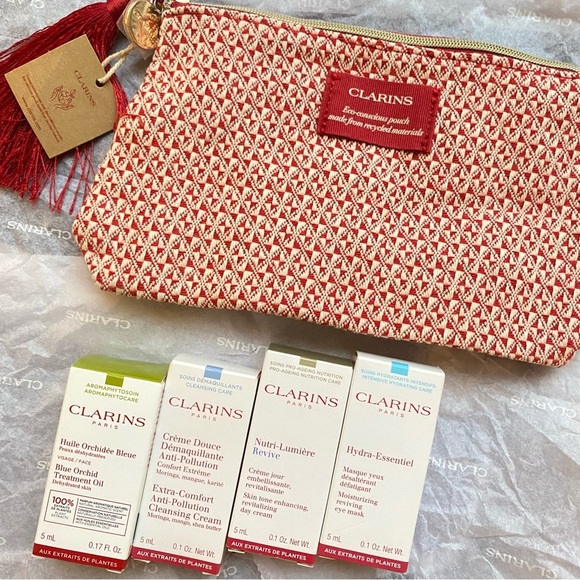 Clarins Luxe Skincare Bundle (Includes Eco-Conscious Pouch) - Picture 1 of 10